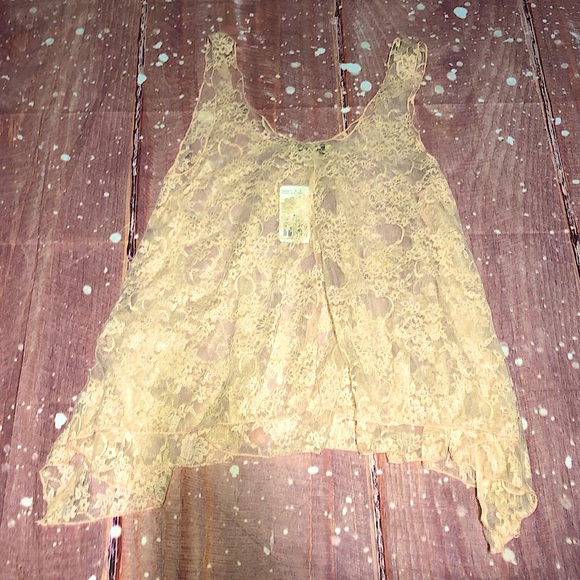 NWOT Forever21 Sheer Soft Pink Floral Tank Top - Picture 1 of 5